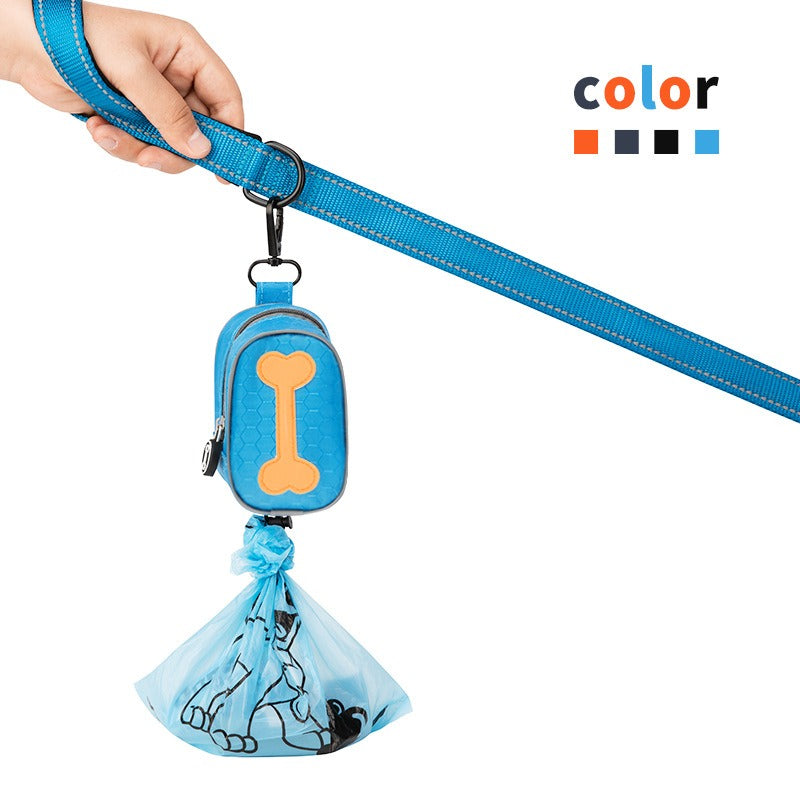 Dog Poop Bag Dispenser with Storage Case – Portable PVC Waste Bag Holder for Leash