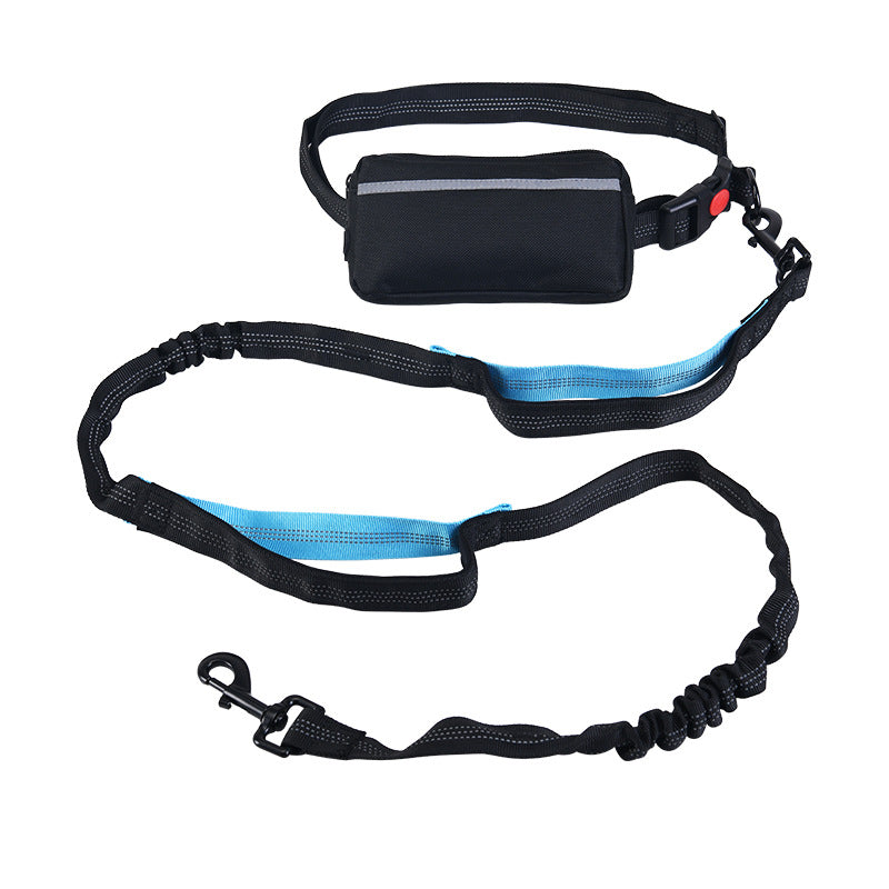 Hands-Free Running Dog Leash — Reflective Nylon Waist Belt, 4 Colors