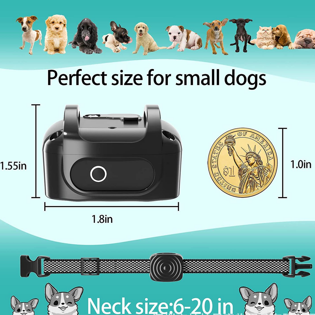 Smart Anti-Bark Collar — Sound & Vibration, 5-Level Sensitivity, Rechargeable