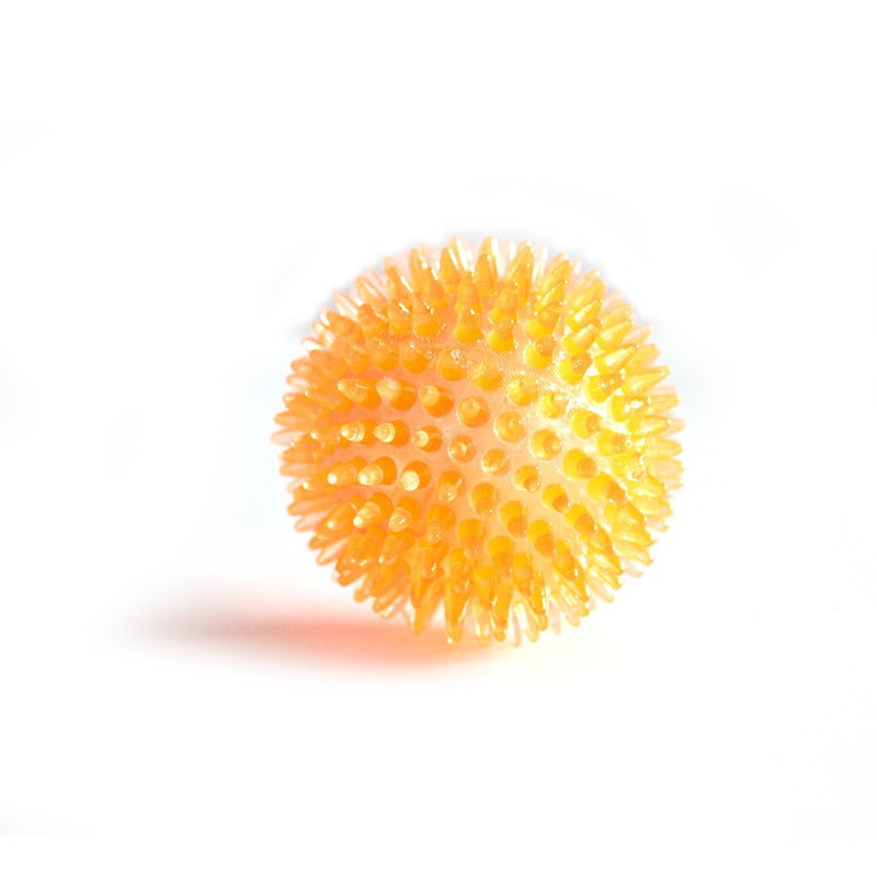 Squeaky Spike Ball Dog Toy — TPR Chew & Teeth Grinding Toy, 3.5 in, 3 Colors