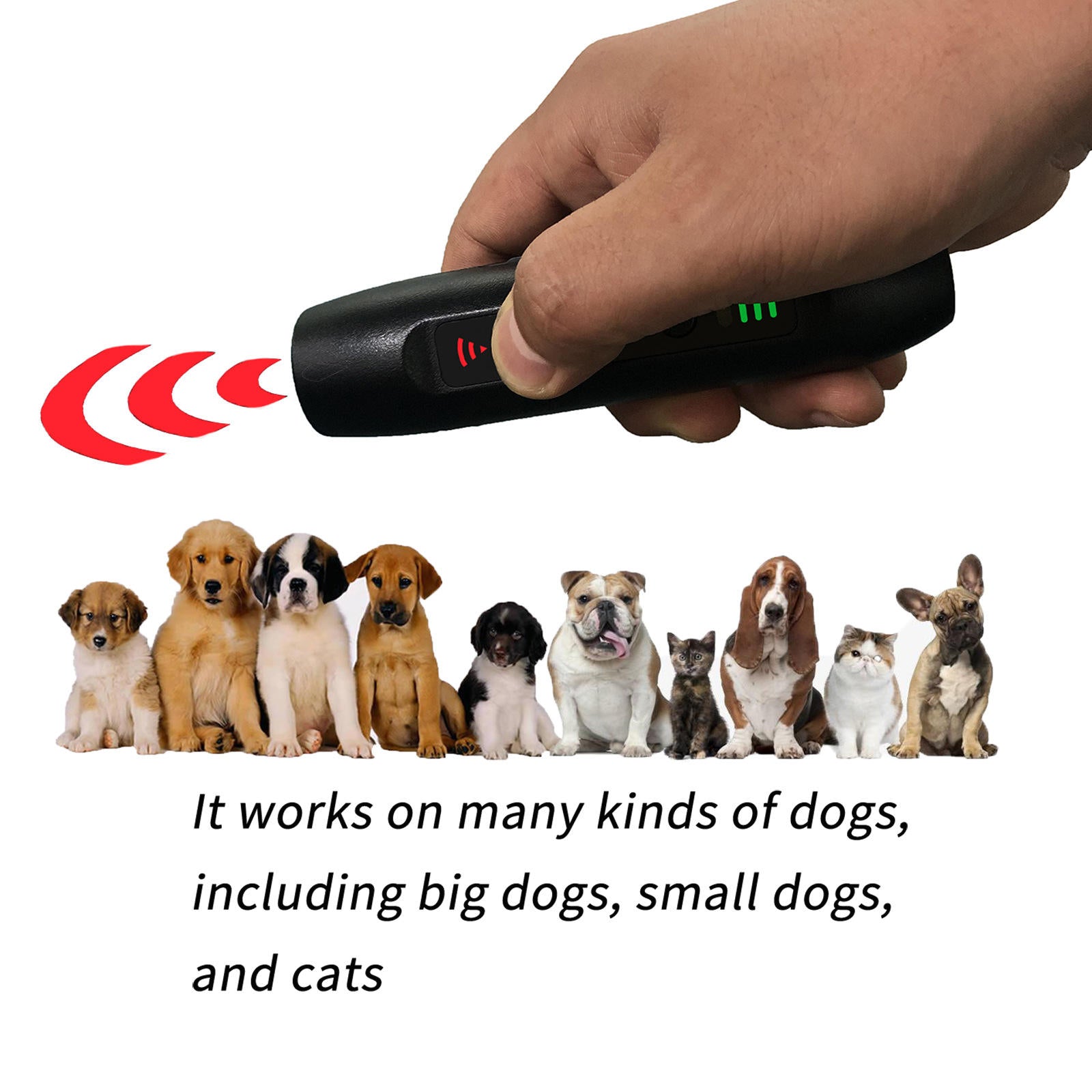 Ultrasonic Anti-Bark Dog Trainer — USB Rechargeable Handheld Repeller