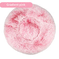 Tie-Dye Round Plush Pet Bed — Non-Slip, 9 Sizes, 11 Colors