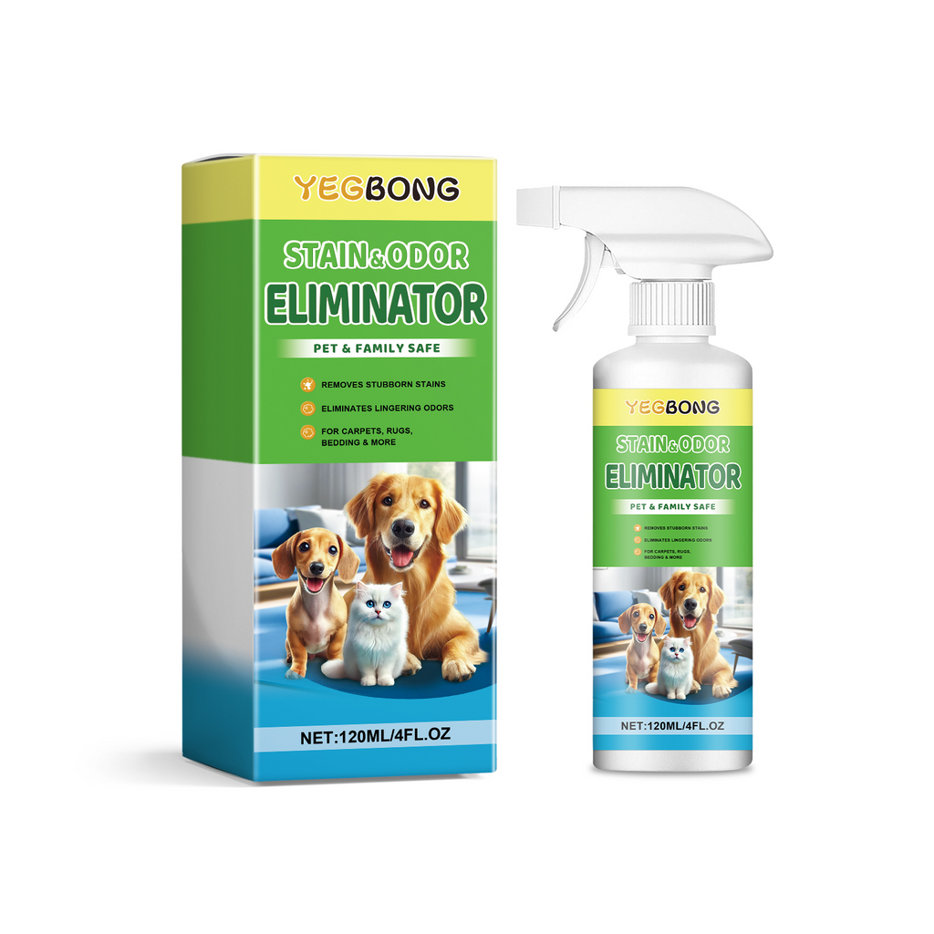 Pet Stain & Odor Remover Spray — Eliminates Urine, Grease & Saliva Stains, Multi-Surface