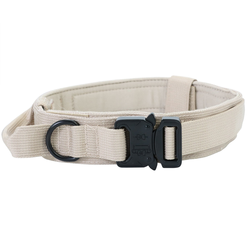 Tactical Dog Collar & Leash Set — Heavy-Duty Nylon, 8 Colors, Sizes M–XL