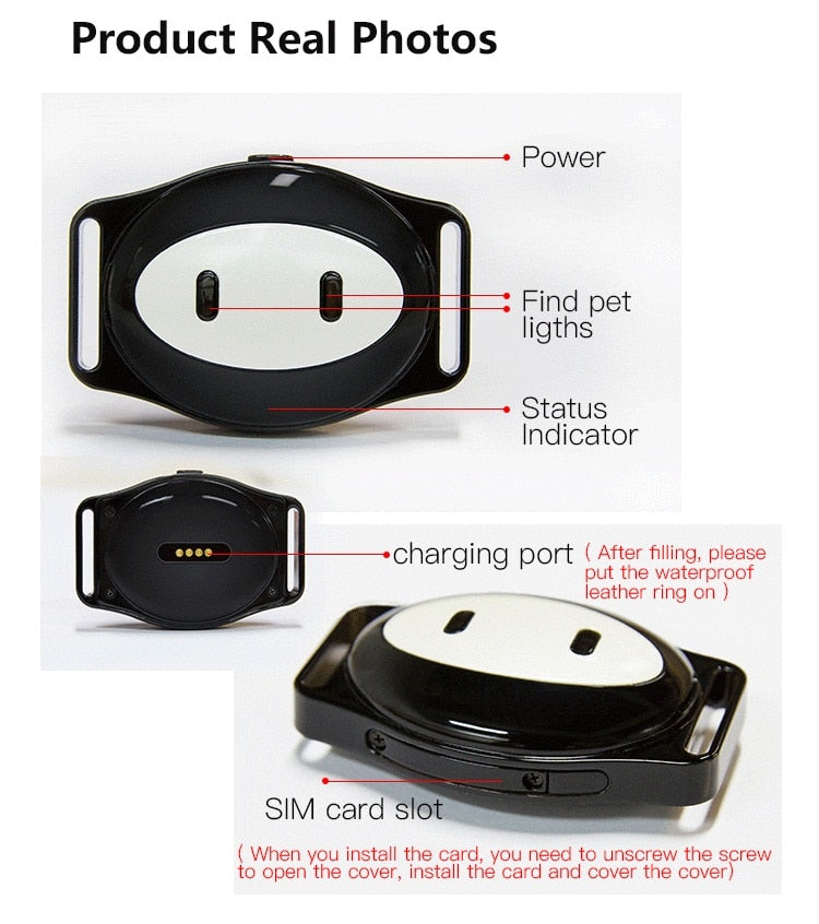 Mini GPS Pet Tracker — GSM/LBS Collar Tracker, Geofence Alert, Long Standby, Free App