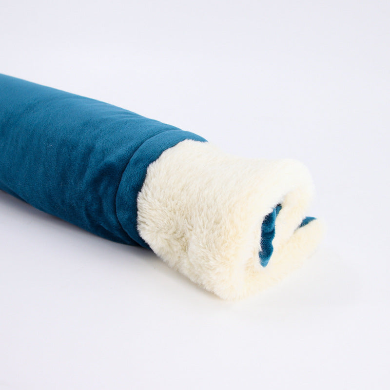 Removable Washable Pet Sleeping Bag Nest — Plush & Cotton Linen, 7 Colors, Sizes S–XL