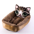 3D Cartoon Pet Cave Nest – Warm Plush Dog & Cat House Bed, 4 Character Designs