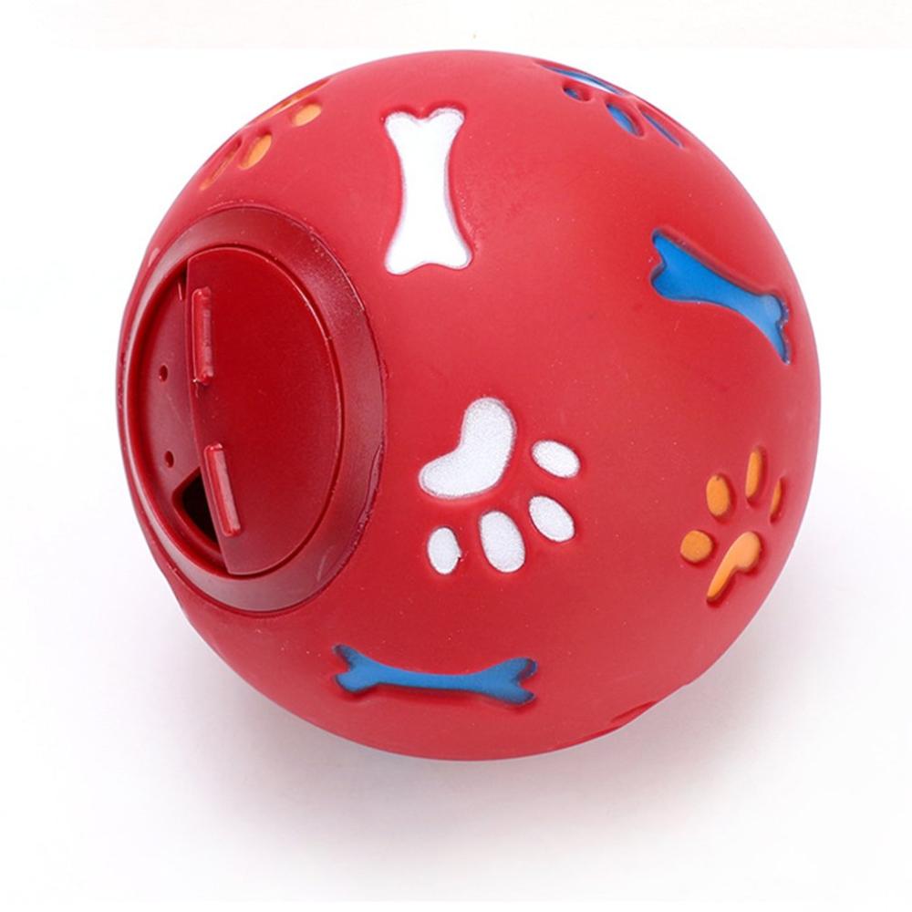 PVC Treat Leaking Puzzle Ball — IQ Training, Bite-Resistant, 2 Sizes, Red or Blue