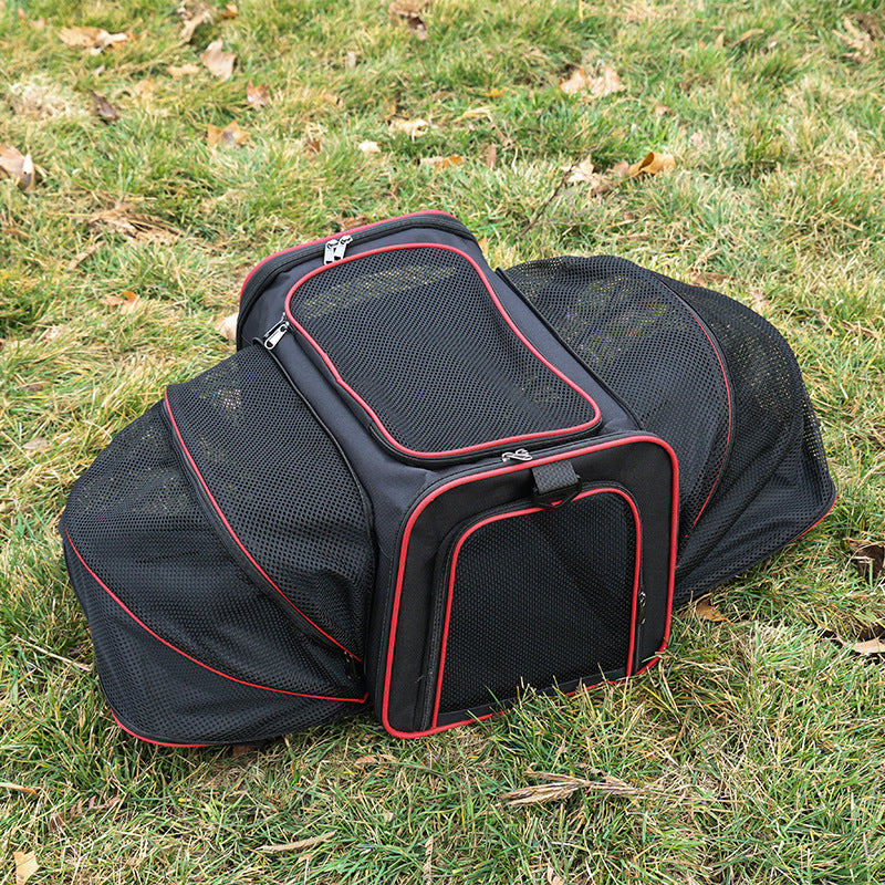 Expandable Pet Carrier Tote — Soft-Sided Travel Bag for Cats & Small Dogs