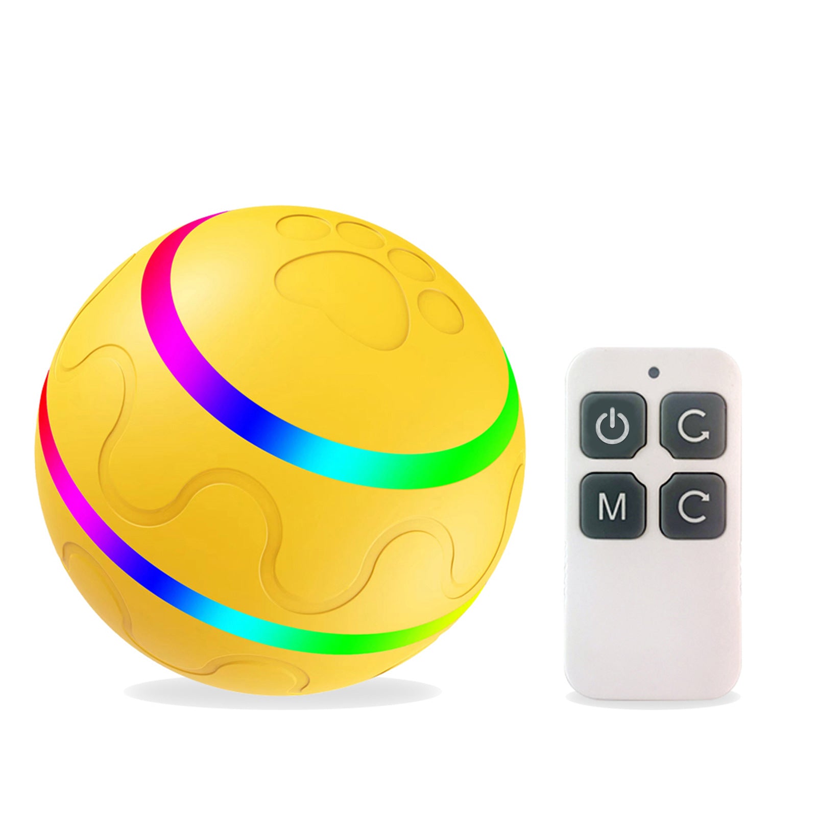 Electric Smart Pet Toy Ball — Auto & Remote Control, IP54 Waterproof, 4hr Battery
