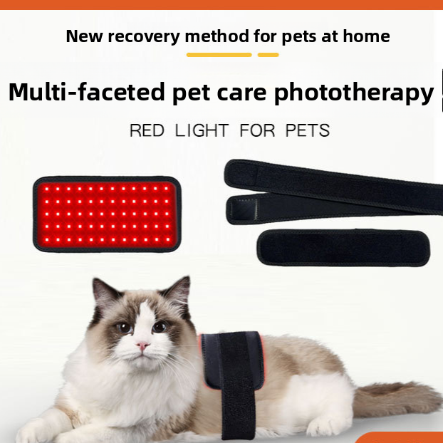 Pet Infrared Red Light Therapy Waist Belt — 60 LED Beads, Portable, FDA/FCC/CE Certified