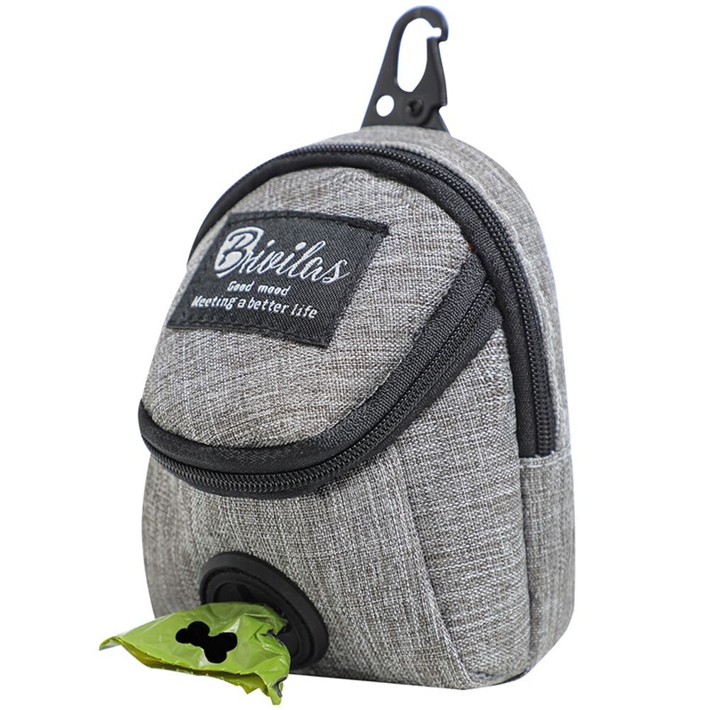Dog Treat Pouch & Poop Bag Dispenser — Waterproof Oxford, 6 Colors, Clip-On