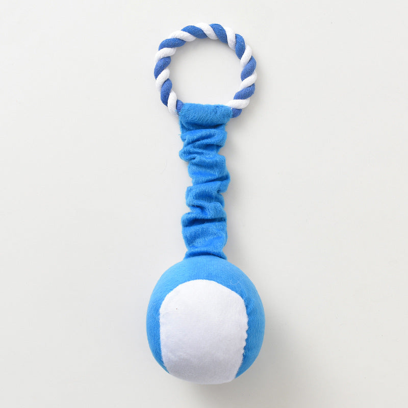 Soft Cloth Squeaky Molar Ball Dog Toy — Football, Basketball or Tennis, 31cm