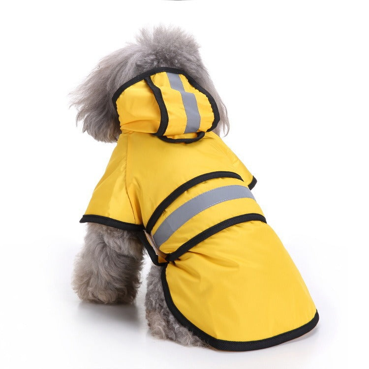 Reflective Dog Raincoat — Waterproof Polyester, 3 Colors, Sizes S–4XL