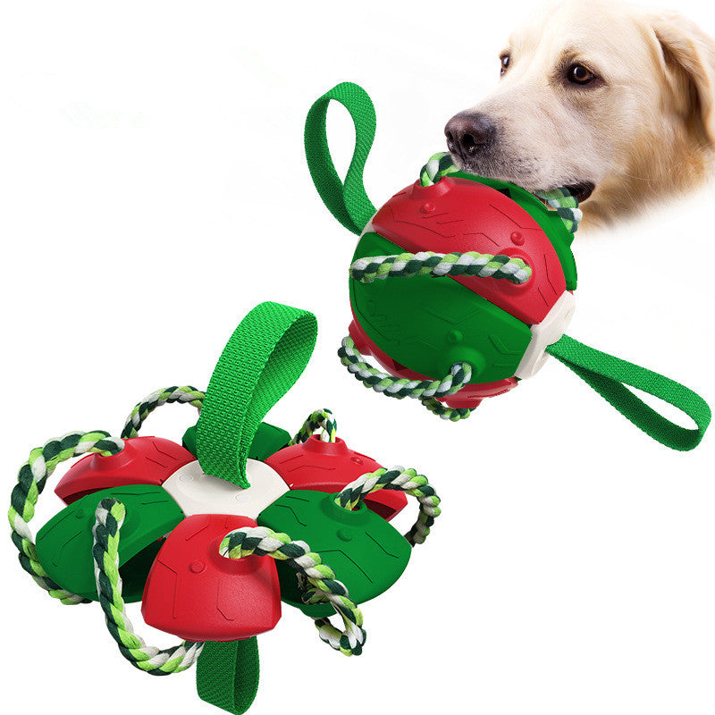 ABS Outdoor Frisbee Football Dog Toy — Interactive Fetch, 360g, 5 Color Combos