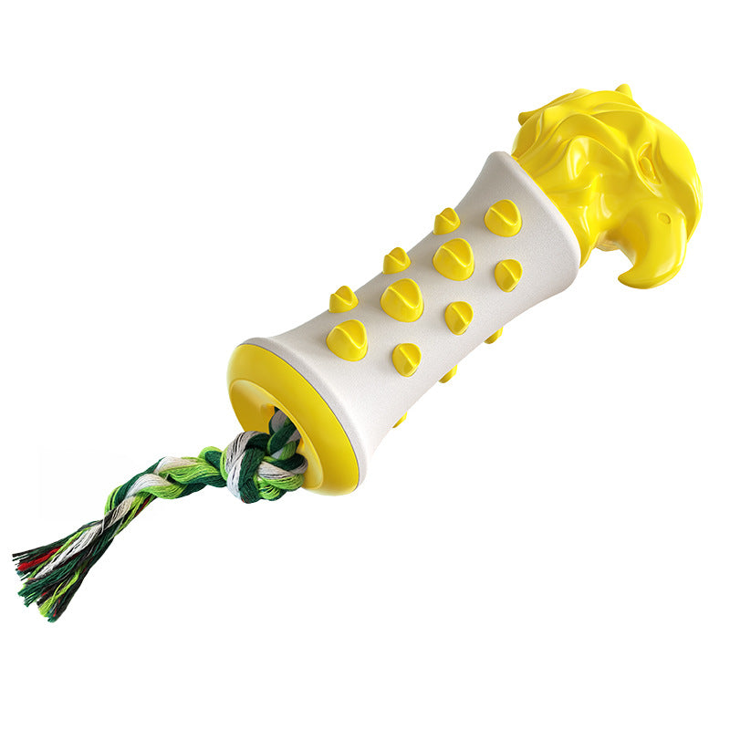 Dog Chew Toy & Toothbrush — Scepter Molar Stick | Dental Cleaning, TPR, 3 Colors | EM Pet Products