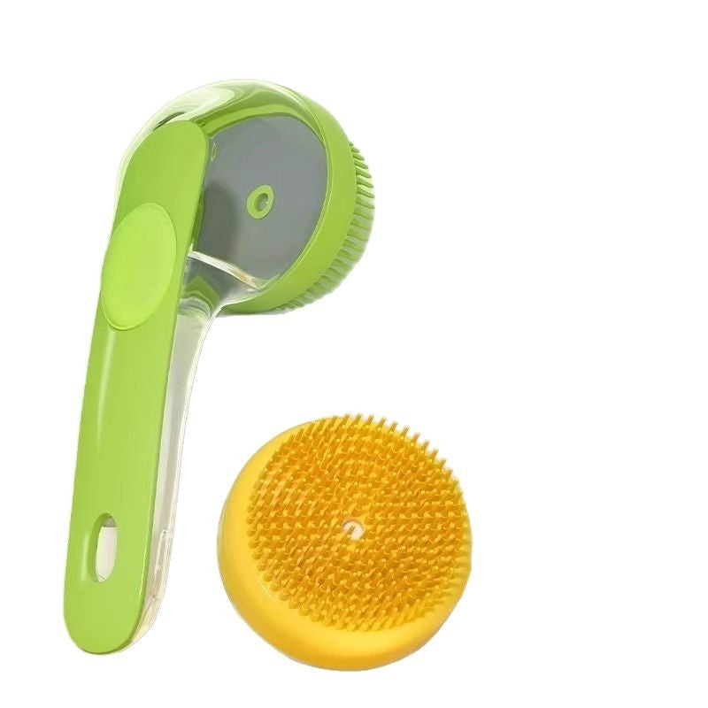 Silicone Pet Bath Brush — Massage & Shampoo Shower Tool for Dogs & Cats, 3 Colors