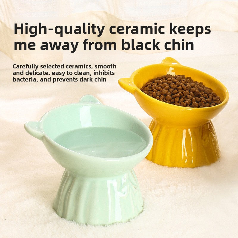 Ceramic Anti-Knock Pet Bowl — Non-Tip Feeding Bowl for Cats & Dogs, 10 Styles