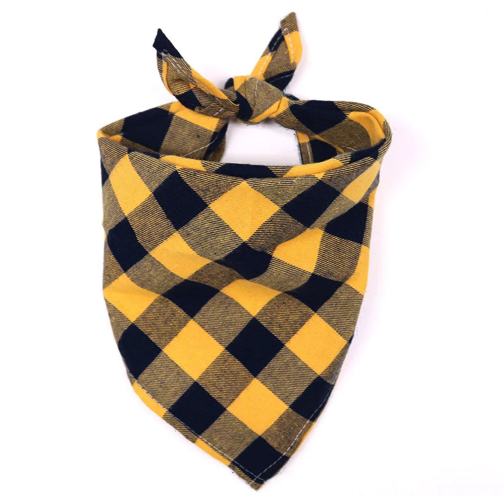 Dog Bandana Scarf — Cotton & Polyester, 6 Colors, Sizes S/M/L