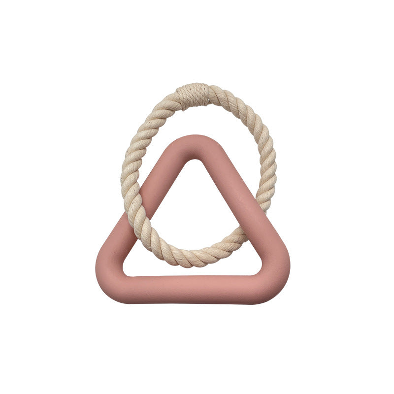 TPR Triangle Tug Toy — Chew, Pull & Interactive Play for Dogs, 3 Colors