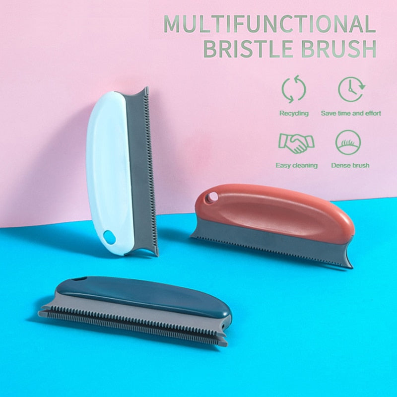 Pet Hair Remover Brush — Reusable, ABS & TPR, Works on Furniture & Clothing, 3 Colors