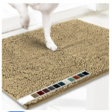 Chenille Plush Anti-Slip Pet Mat — Machine Washable, 8 Sizes, 19 Colors