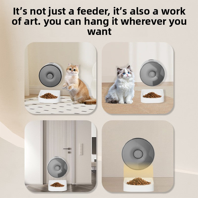 Automatic Smart Pet Feeder — WiFi App Control, Timed Feeding, 3L, Wall Mountable