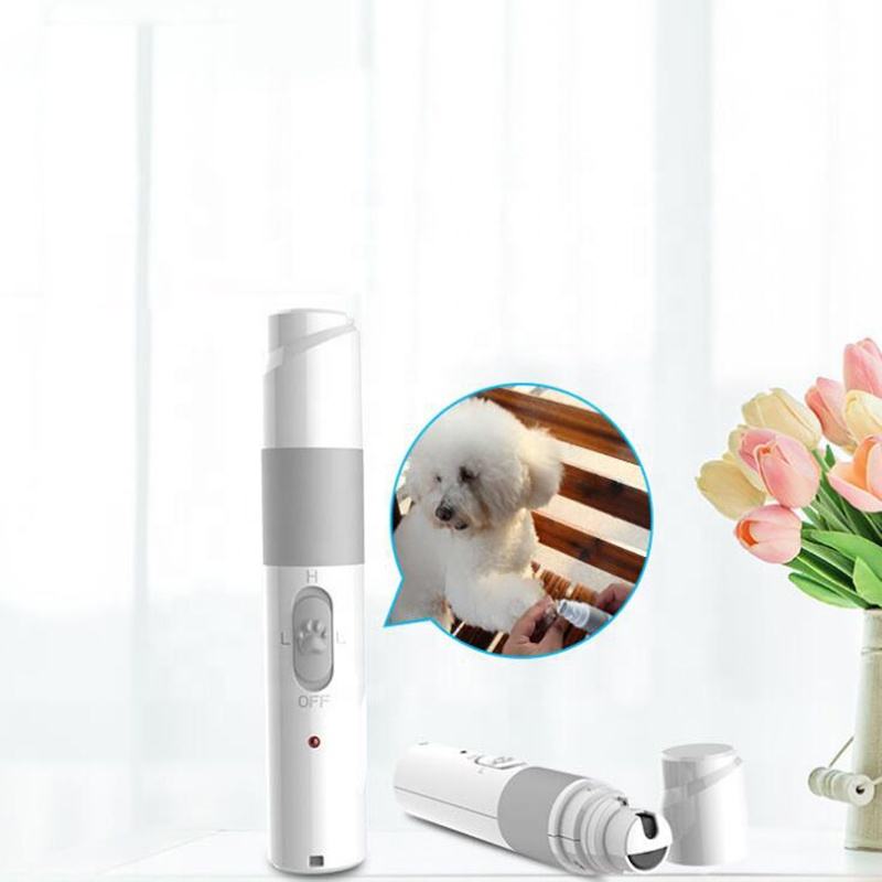 Electric Pet Nail Grinder — USB Rechargeable, 2 Speeds, 3 Ports, Low Noise, Dogs & Cats