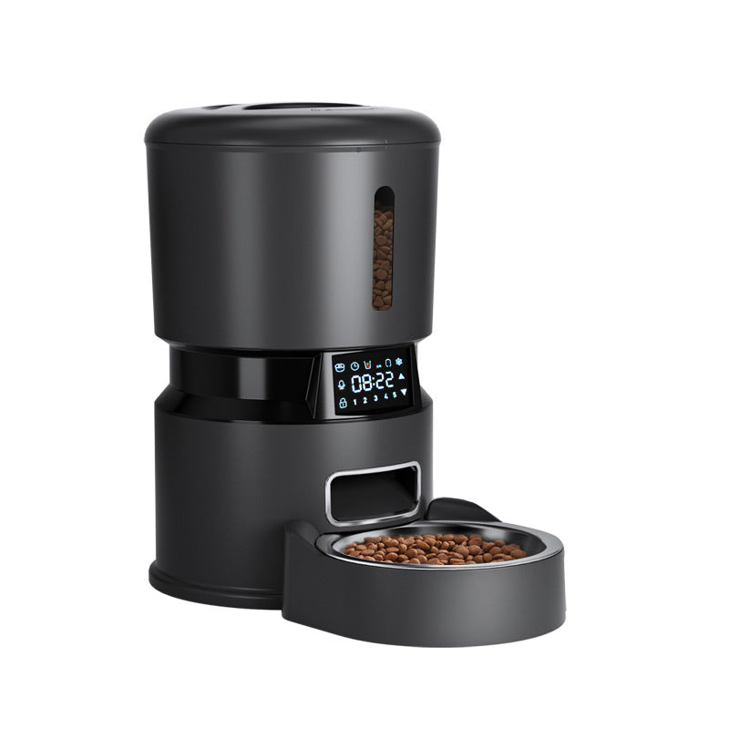 4L App-Controlled Automatic Pet Feeder — Stainless Steel Bowl, Black or White