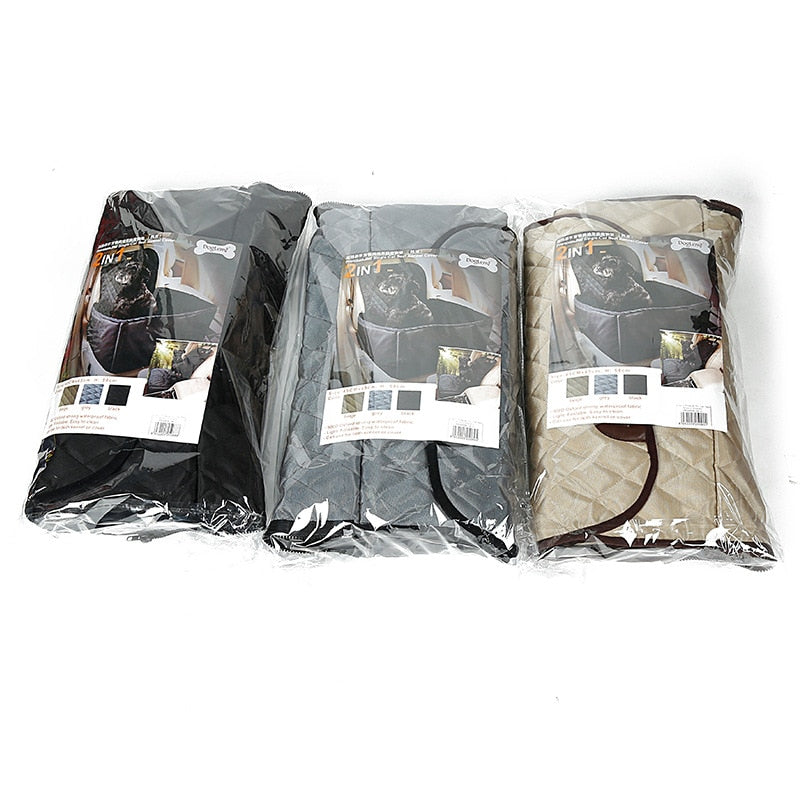 Waterproof Dog Car Seat Cover — Single Seat, Stain-Resistant, 3 Colors