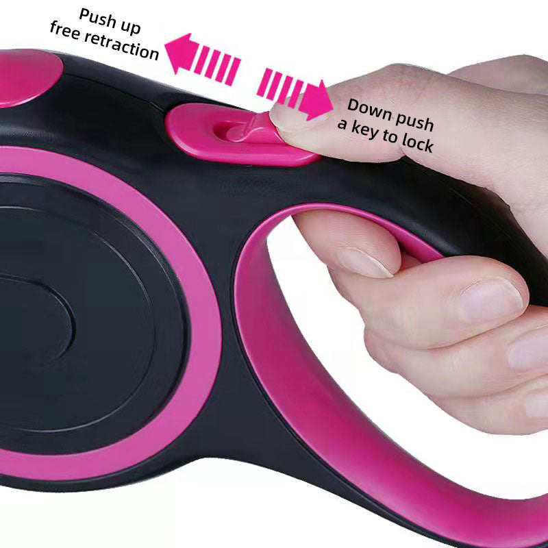 Retractable Dog Leash — ABS & Nylon Traction Rope, 5m or 8m