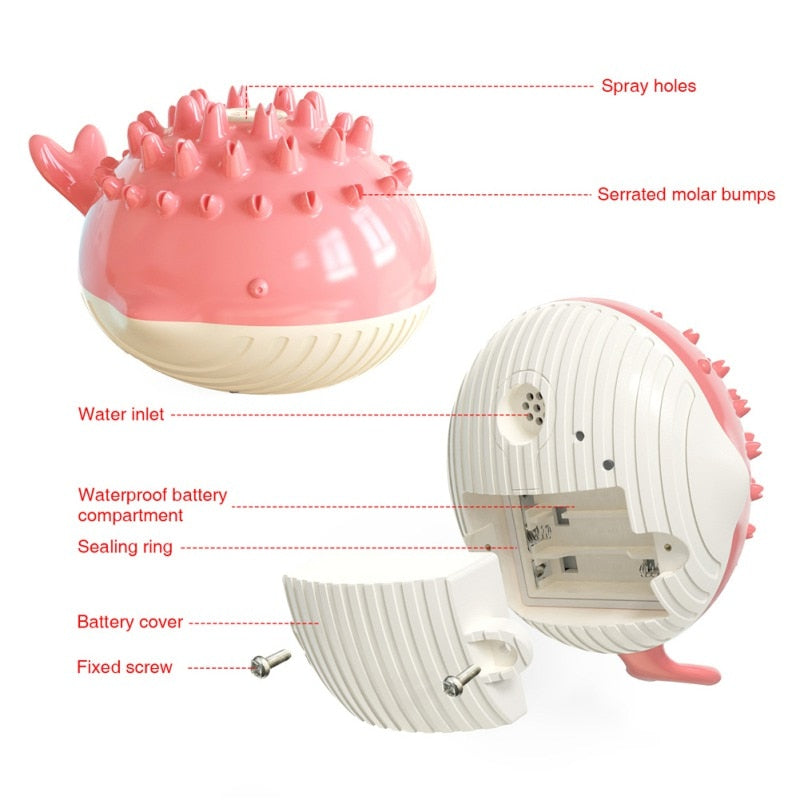 Crocodile Water Jet Floating Dog Toy — Squeaky, Molar, 140mm, 4 Colors