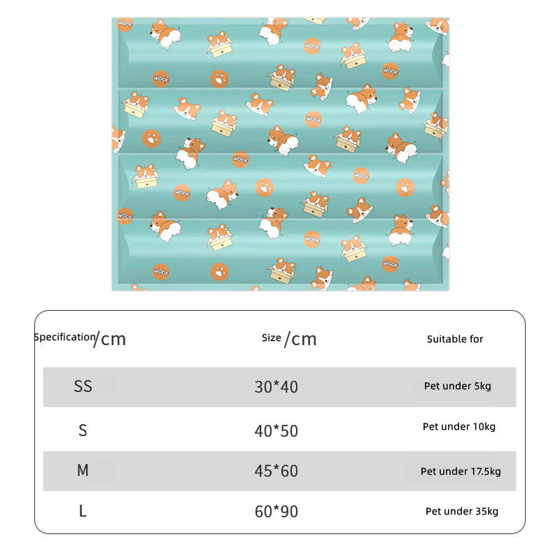 Gel Cooling Pet Pad — Ice Crystal Summer Cool Mat for Dogs & Cats