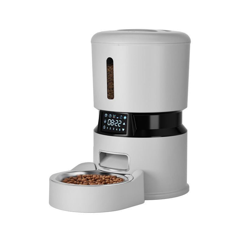 4L App-Controlled Automatic Pet Feeder — Stainless Steel Bowl, Black or White