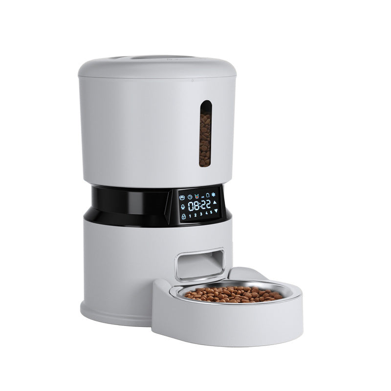 4L App-Controlled Automatic Pet Feeder — Stainless Steel Bowl, Black or White