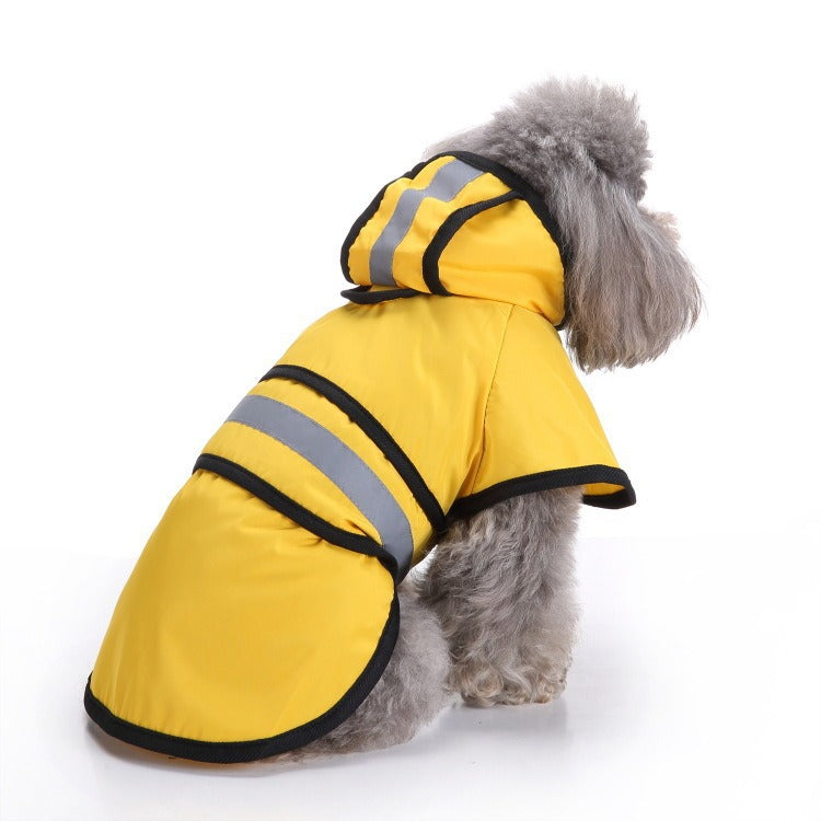 Reflective Dog Raincoat — Waterproof Polyester, 3 Colors, Sizes S–4XL