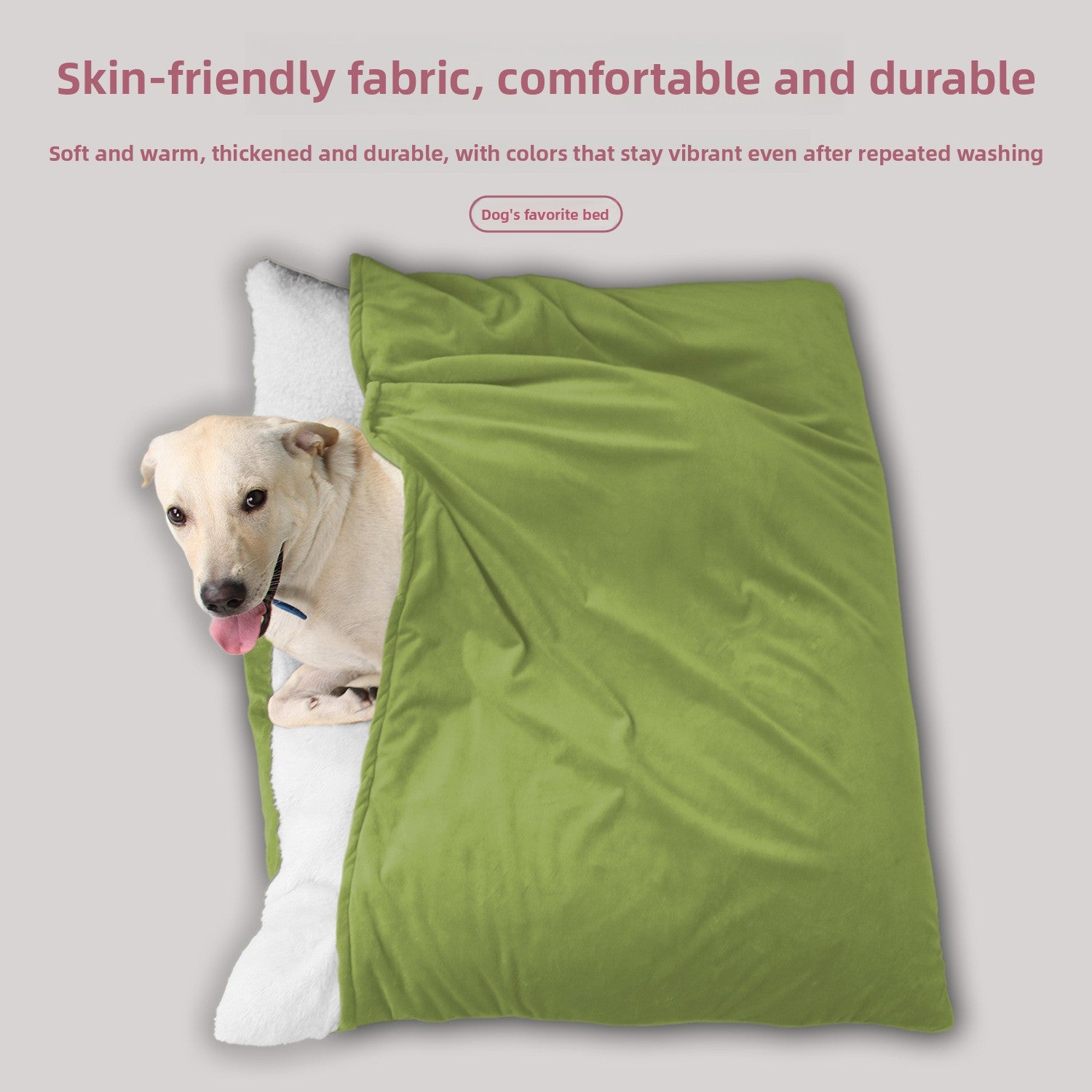 Removable Washable Pet Sleeping Bag Nest — Plush & Cotton Linen, 7 Colors, Sizes S–XL