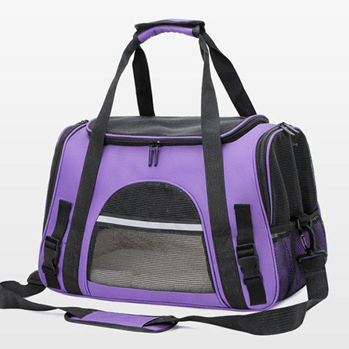 Breathable Oxford Pet Carrier Bag — Crossbody & Car Bag for Cats & Dogs