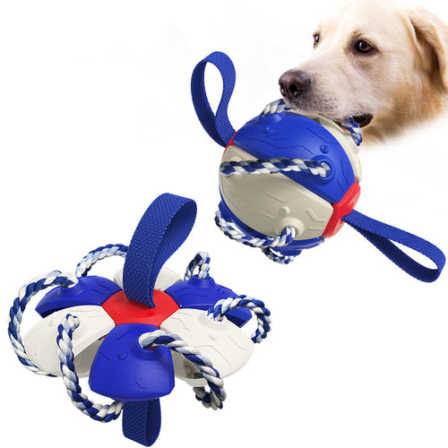 ABS Outdoor Frisbee Football Dog Toy — Interactive Fetch, 360g, 5 Color Combos