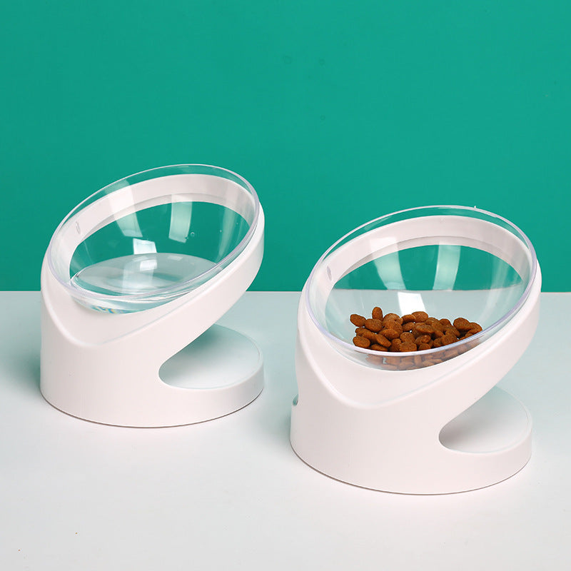 Tilted Ergonomic Pet Food Bowl — Cervical Support for Cats & Dogs