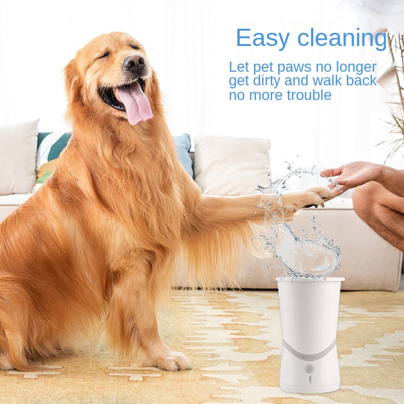 Automatic Pet Paw Washing Cup — Smart Cleaning Cup for Dogs & Cats, White