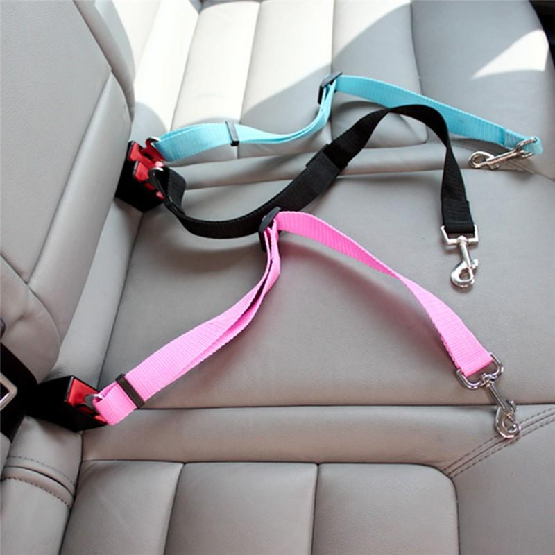 Dog Car Seat Belt Safety Harness — Adjustable Travel Restraint for Pets
