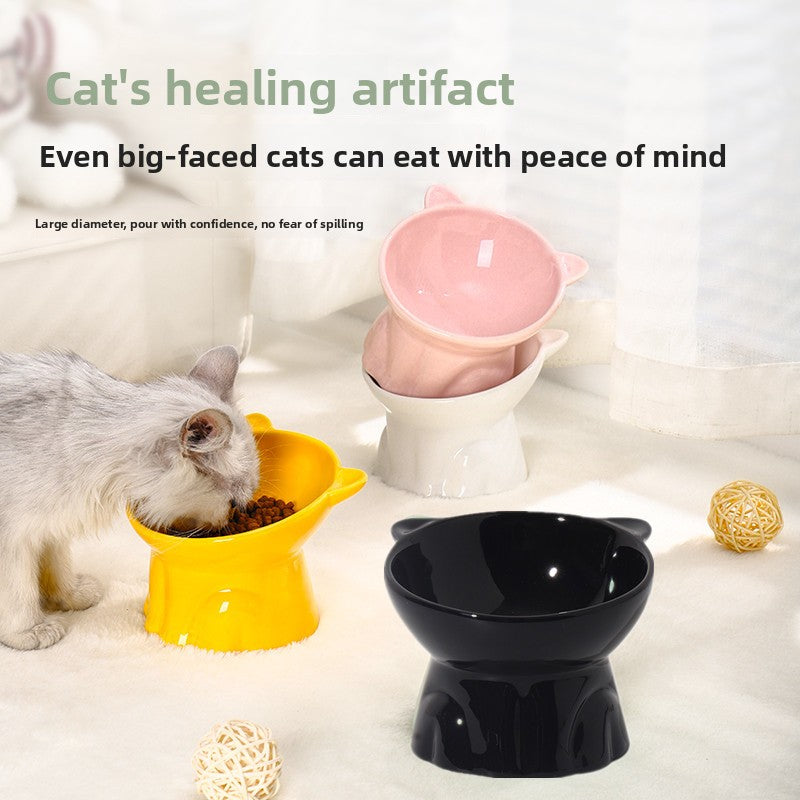 Ceramic Anti-Knock Pet Bowl — Non-Tip Feeding Bowl for Cats & Dogs, 10 Styles