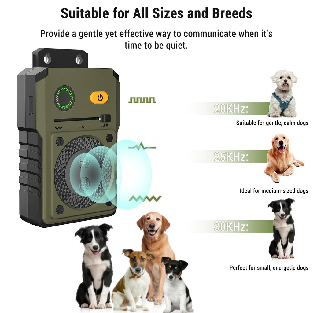 Ultrasonic Bark Deterrent & Dog Trainer – Automatic Anti-Bark Device with 49 ft. Range | IPX4 Weatherproof