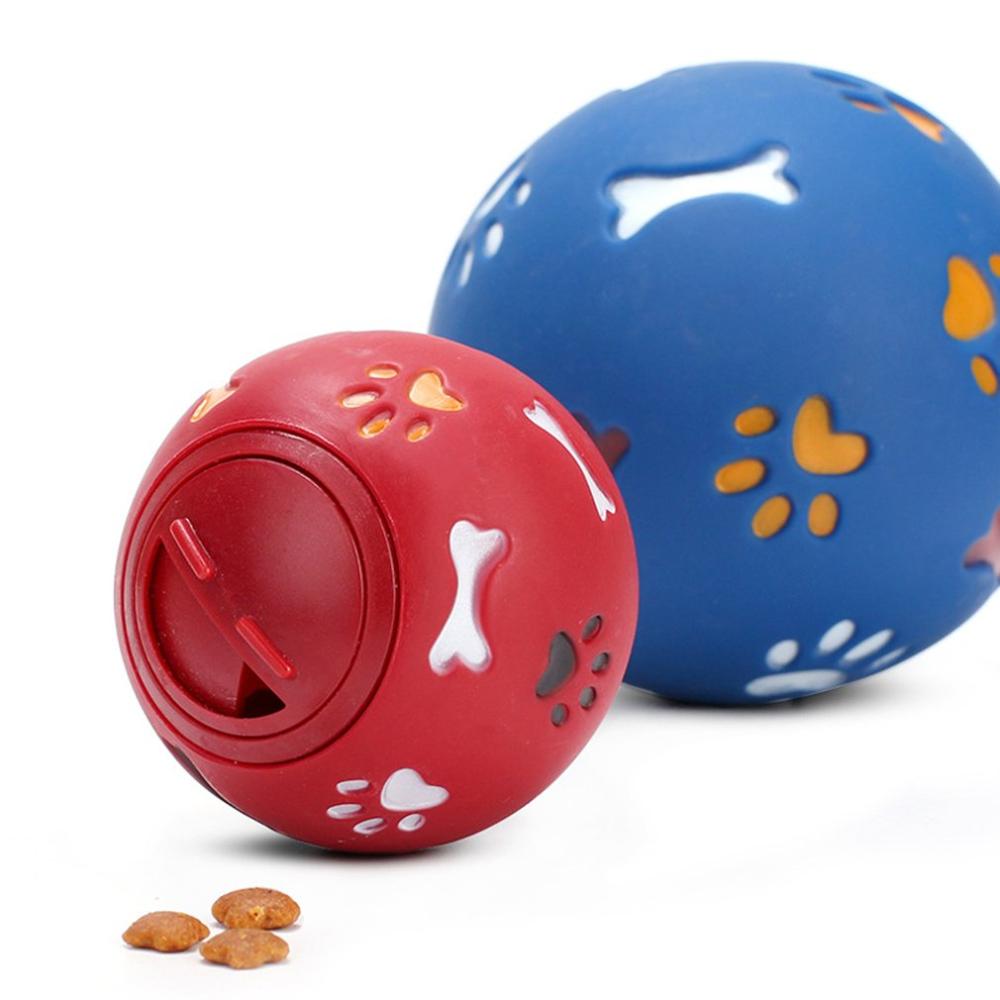 PVC Treat Leaking Puzzle Ball — IQ Training, Bite-Resistant, 2 Sizes, Red or Blue