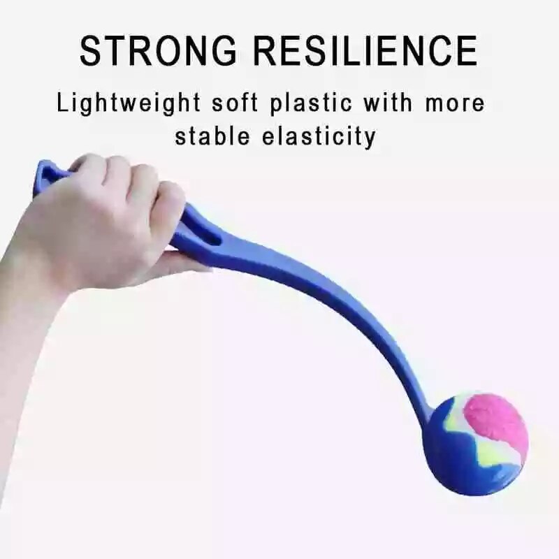Dog Ball Launcher Thrower — 38cm PP, Fetch & Retrieve Training, 3 Colors