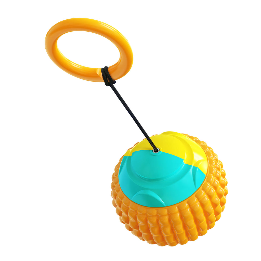 Plastic Throwing Molar Ball Dog Toy — Bite-Resistant, Hand Throw, Blue or Orange