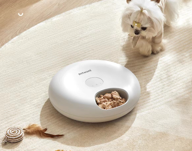6-Meal Automatic Pet Feeder with Ice Pack Tray — Timed Wet & Dry Food Dispenser for Cats & Dogs