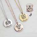 Custom Pet Portrait Keychain – DIY Engraved Sketch Necklace for Cats & Dogs