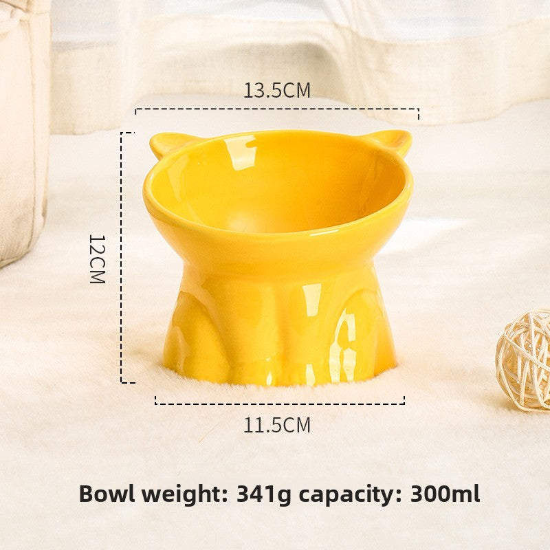 Ceramic Anti-Knock Pet Bowl — Non-Tip Feeding Bowl for Cats & Dogs, 10 Styles